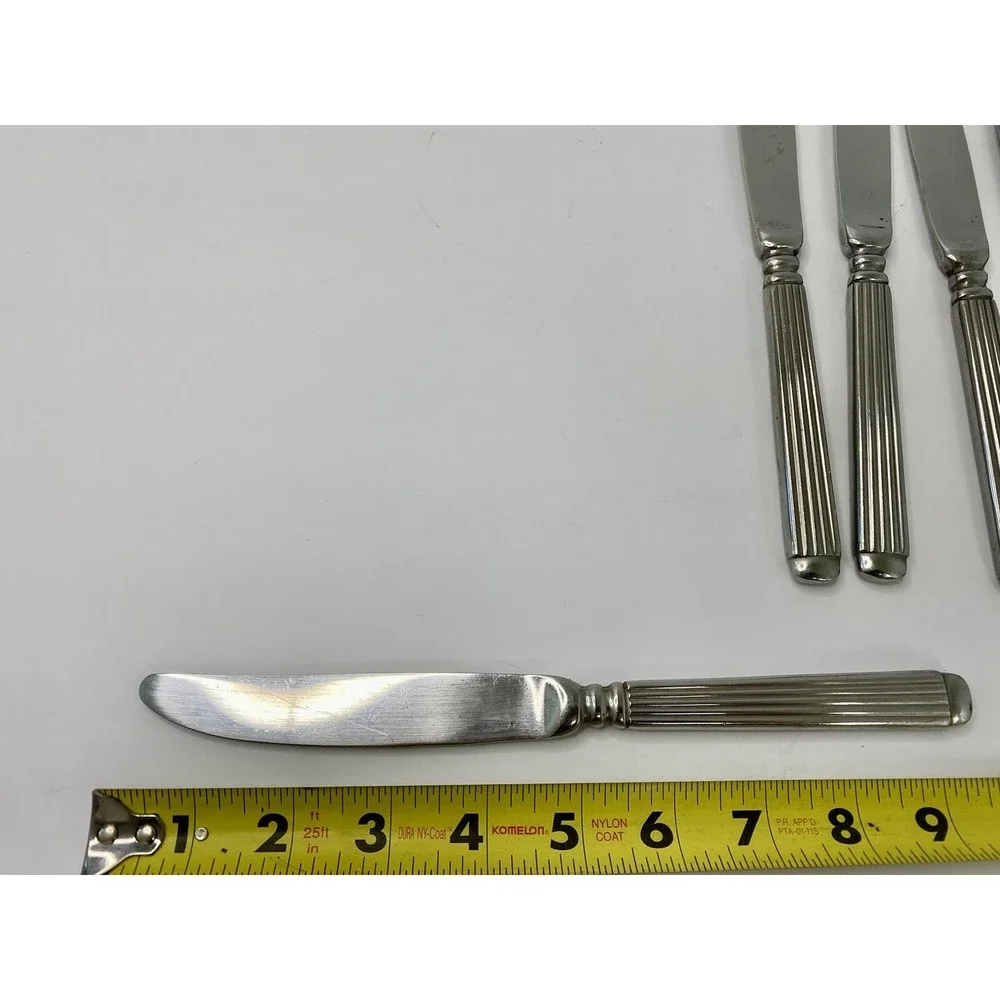 Hampton Silversmiths MONUMENT Ribbed 18/10 Dinner Knives Set Of 5 Knife